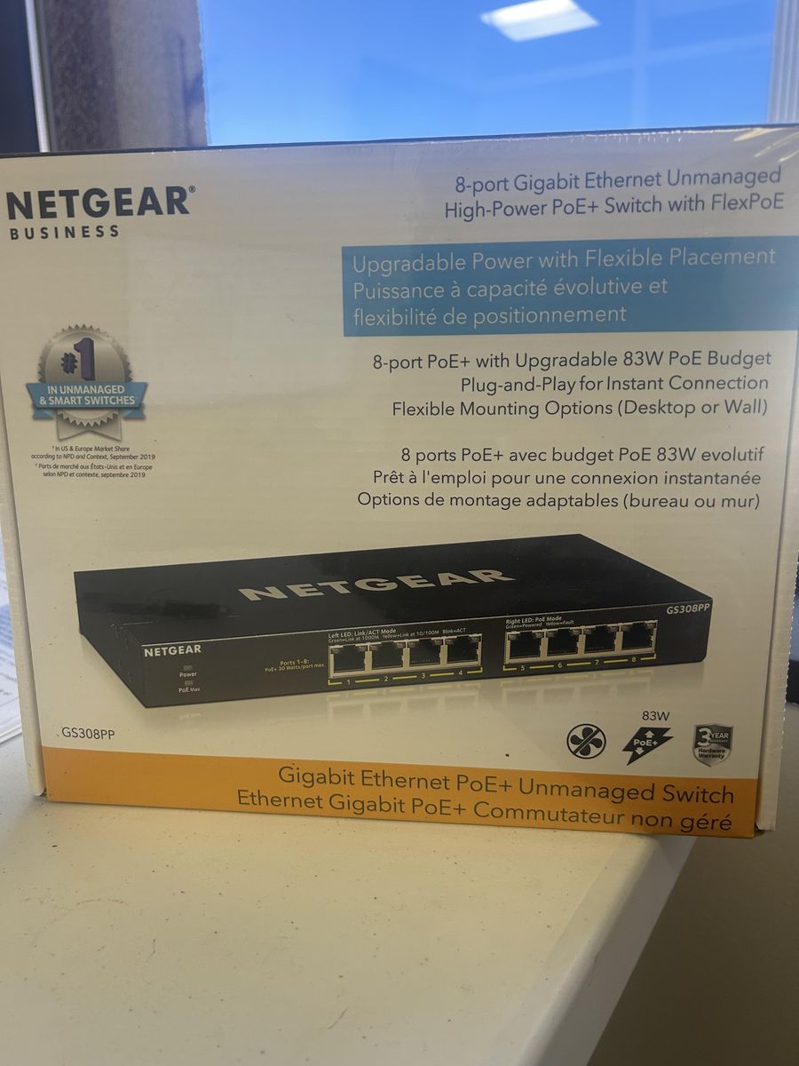 Netgear 8-port Gigabit Ethernet Unmanaged High-Power PoE+ Switch with FlexPoE