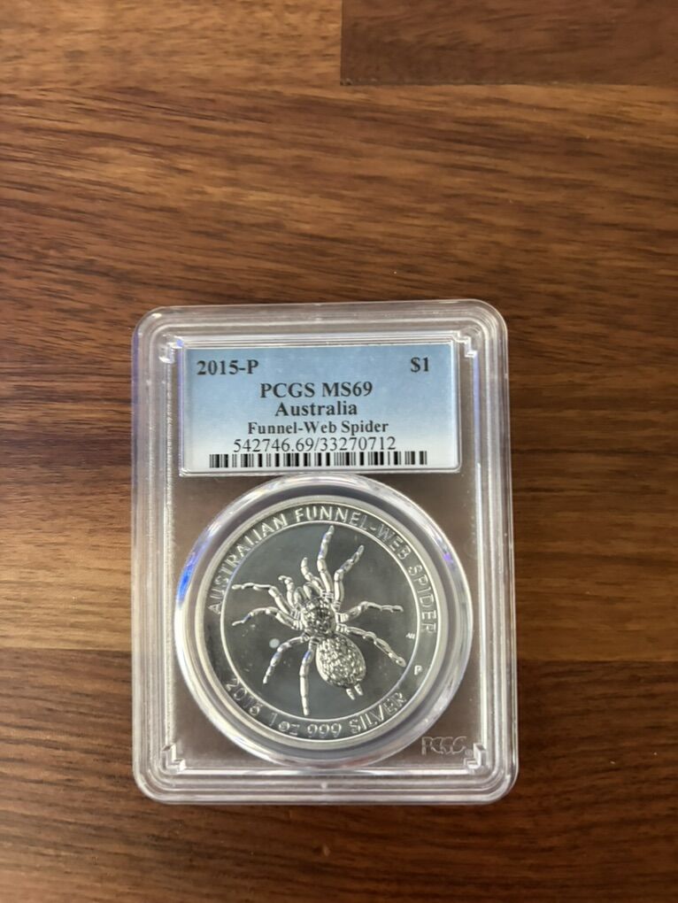 2015 Australia 1oz Silver Funnel-Web Spider (MS69)