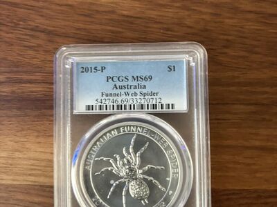 2015 Australia 1oz Silver Funnel-Web Spider (MS69)
