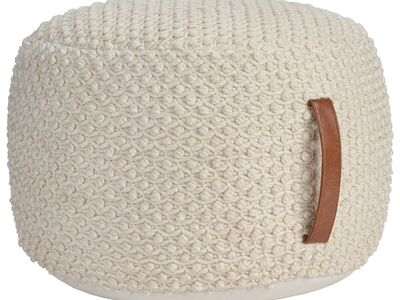 Nourison Woven Loop Cotton Pouf #102188
