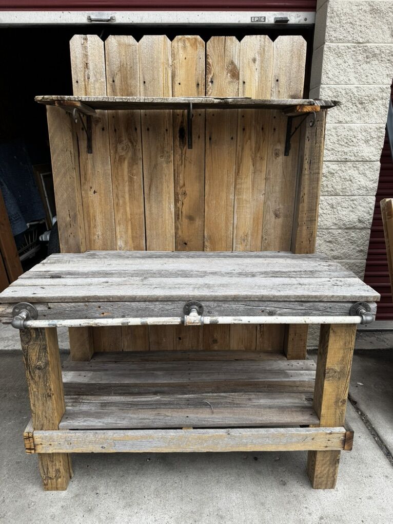 Handmade Rustic Potting Table