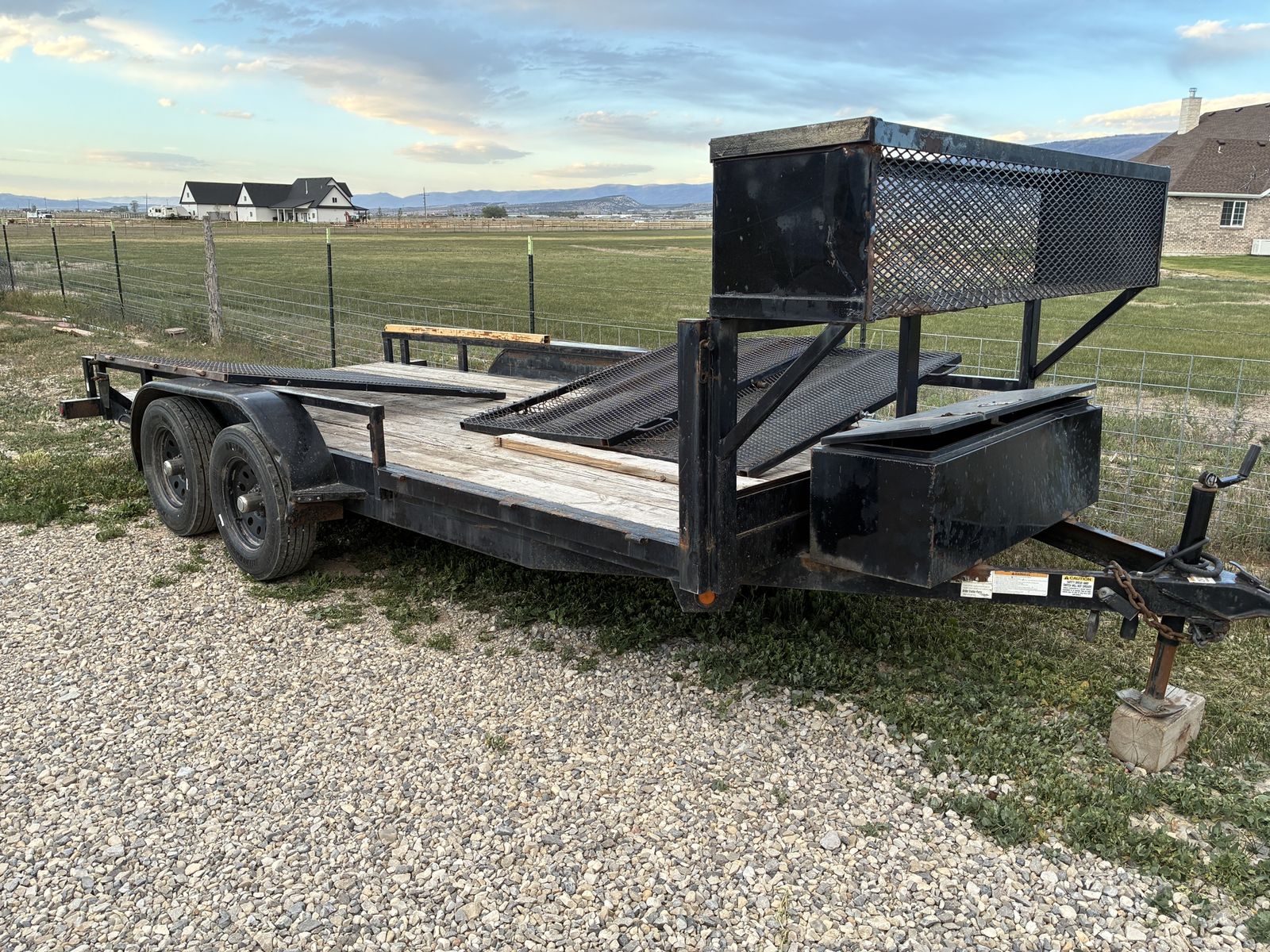 Landscape, construction, 16’ flatbed