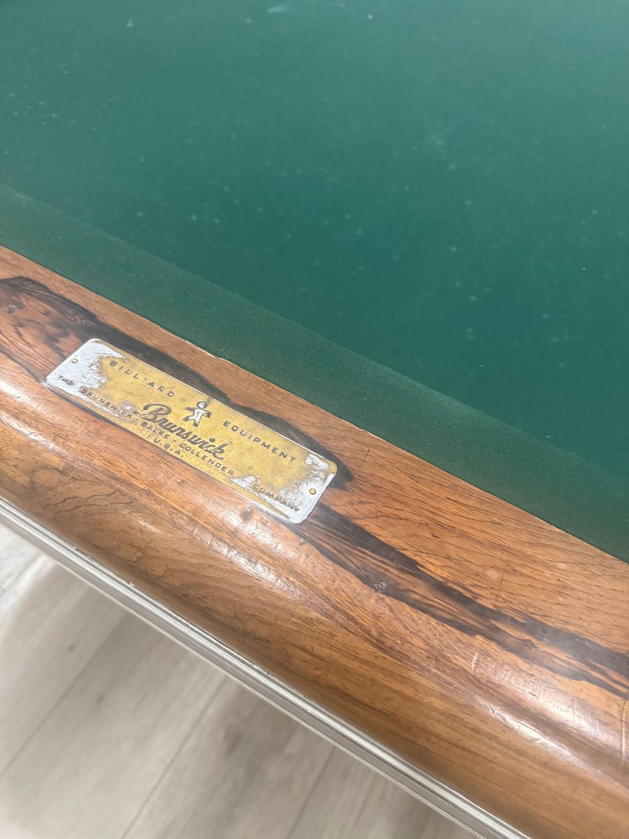 Vintage Brunswick Centennial 100 year Anniversary Pool Table 1945