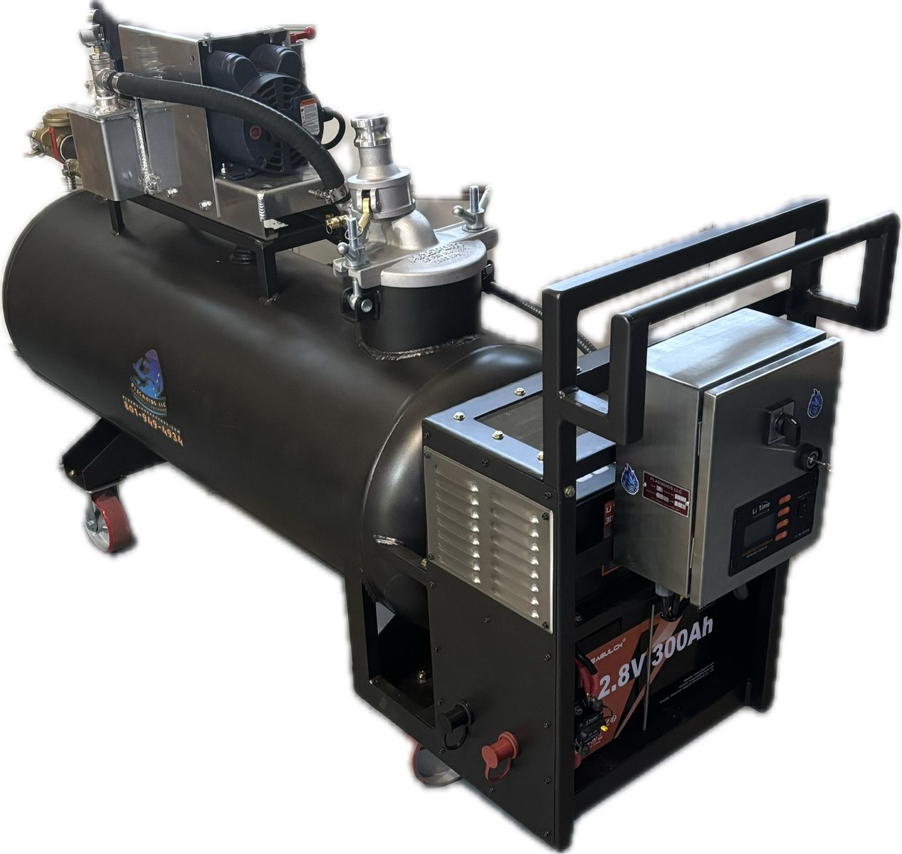80 gallon mobile vacuum tank with Masport vacuum pressure pump.