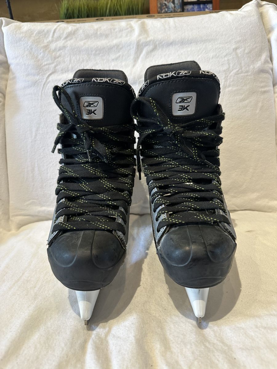 RBK 3K Men’s Size 8D Black/Silver Hockey Skates