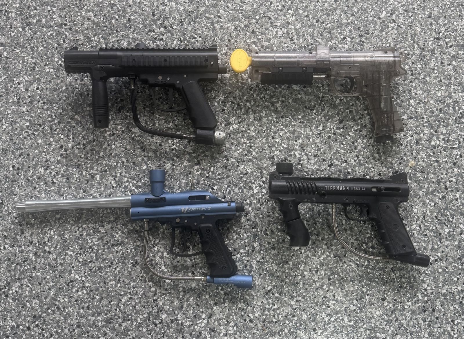 Tippmann Model 98 & Triton II Paintball Markers - 4 Pack (No Hoppers/Tanks)