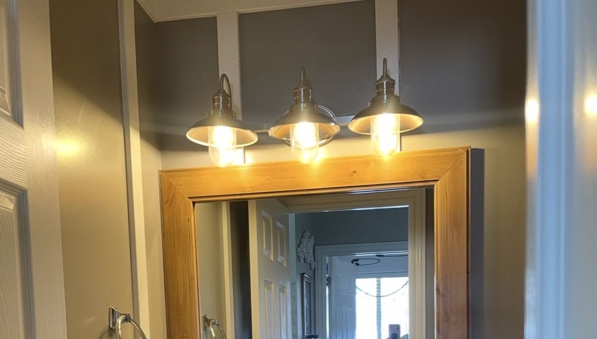 Brushed nickel vanity Light Fixture $15