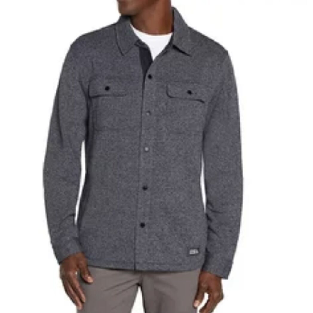 Eddie Bauer Men's Sweater Fleece Shirt Jacket - Size Large