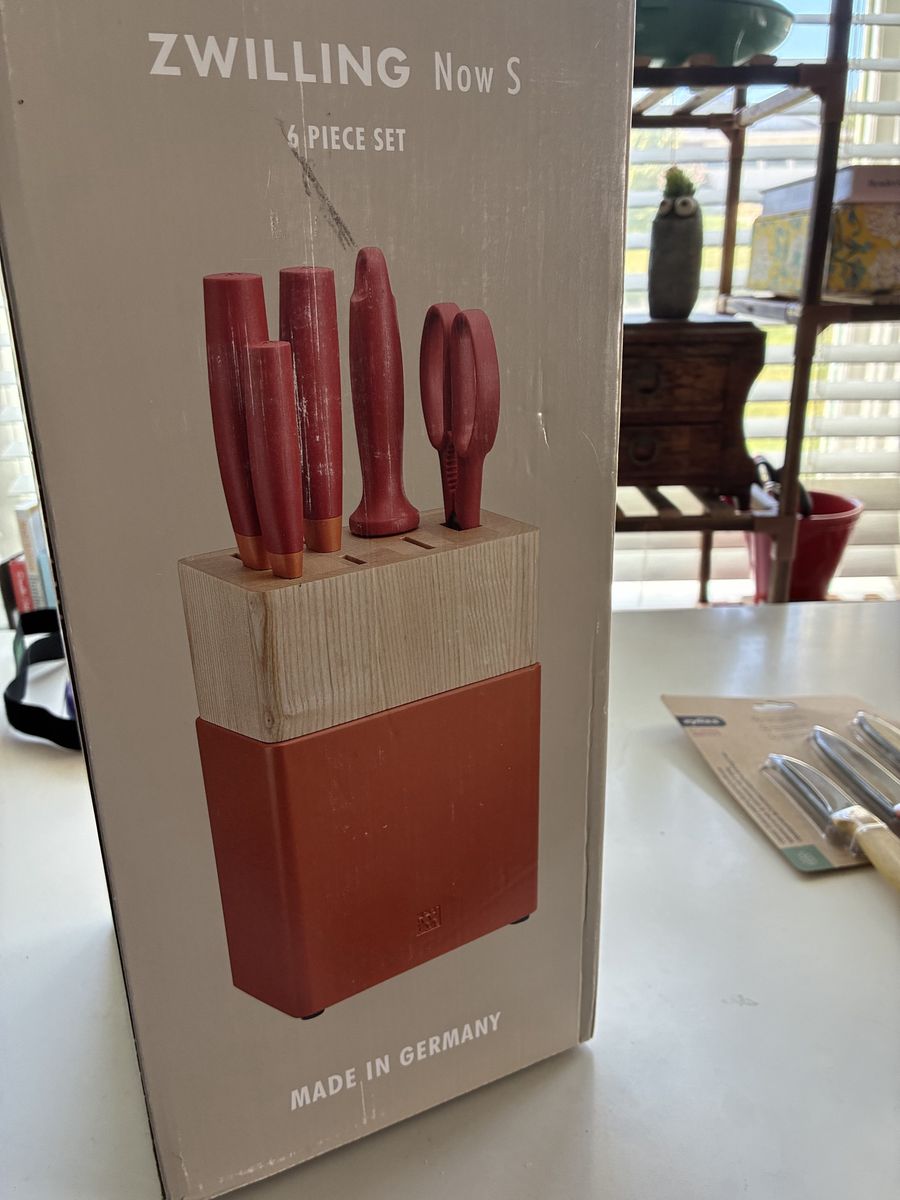 Fund Raising for young women with medical bills - ZWILLING Now S 6-Piece Knife Block Set - Vibrant Red Handles, Made in Germany