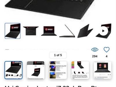 Msi Gaming Laptop i7 32gb ram Rtx 2060 240hz