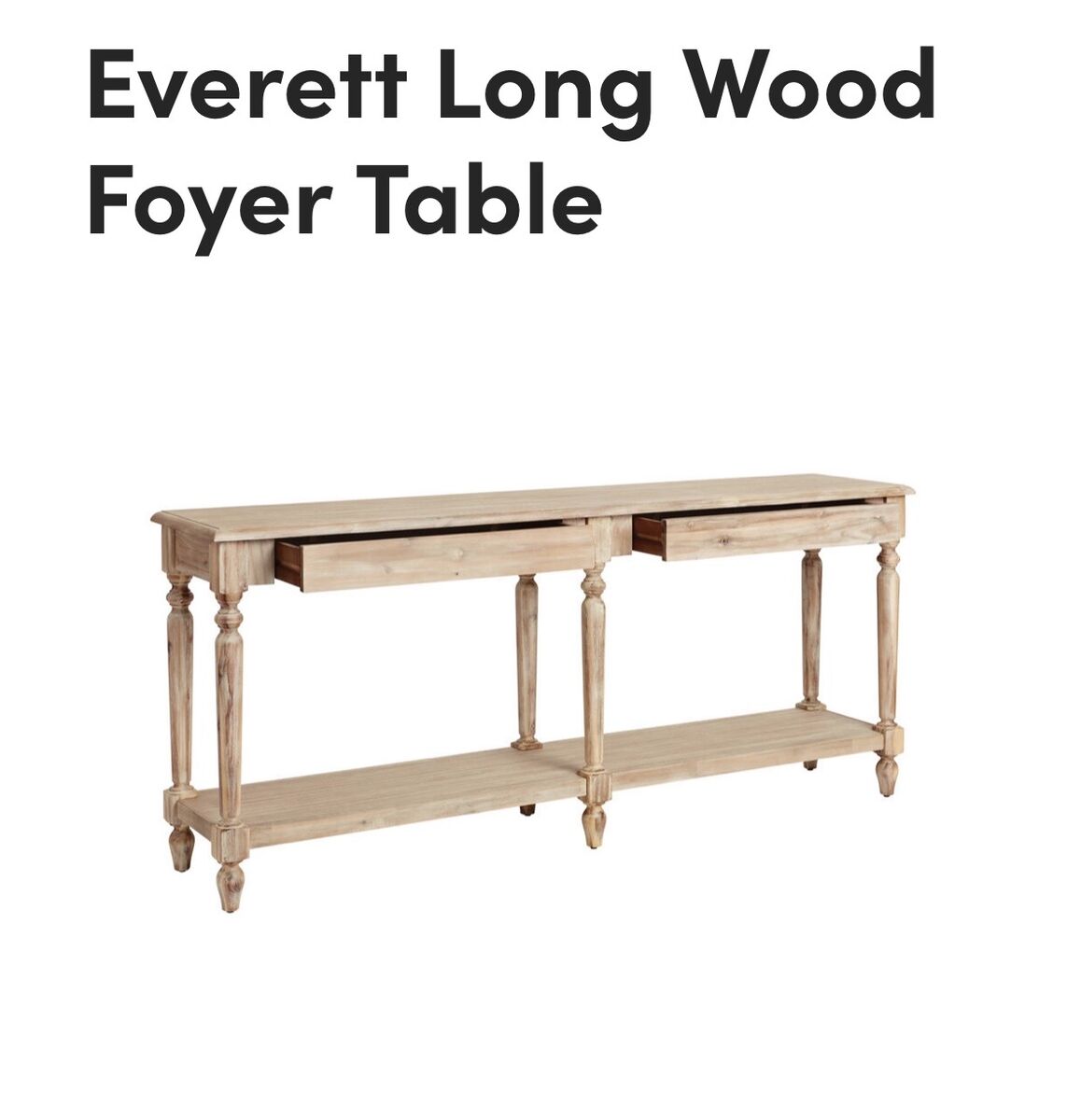 World Market Everett Long Wood Foyer Table