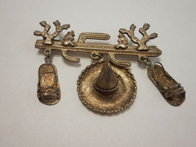 Vintage Mexican silver pin for sale
