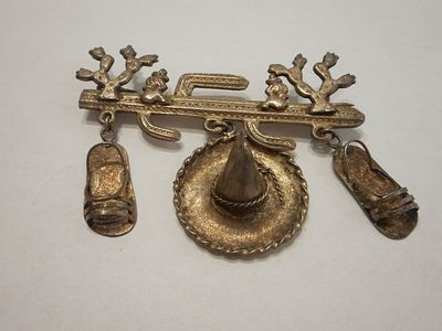 Vintage Mexican silver pin for sale