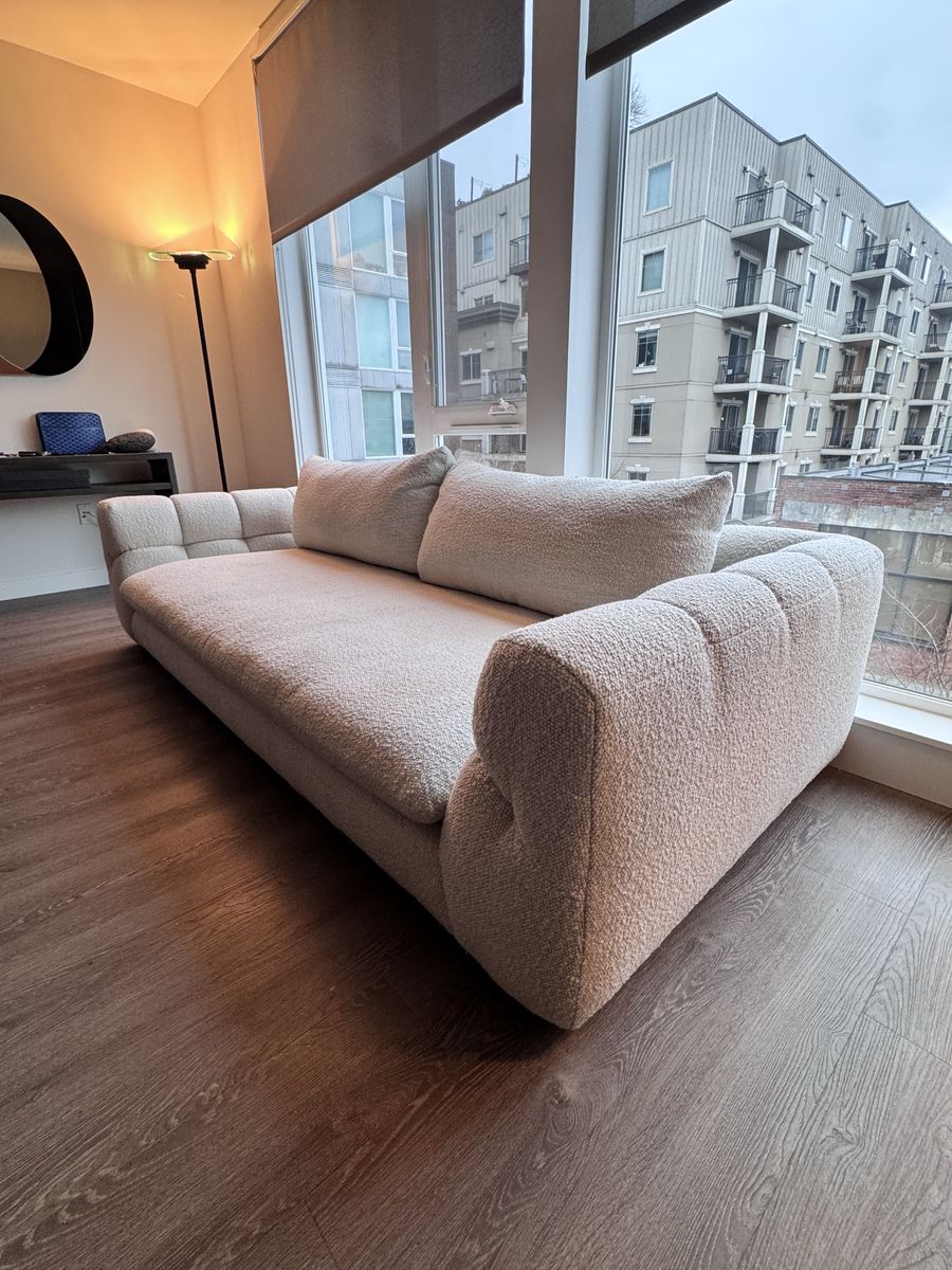 Couch - Crate & Barrel - Cambria Bouclé Sofa