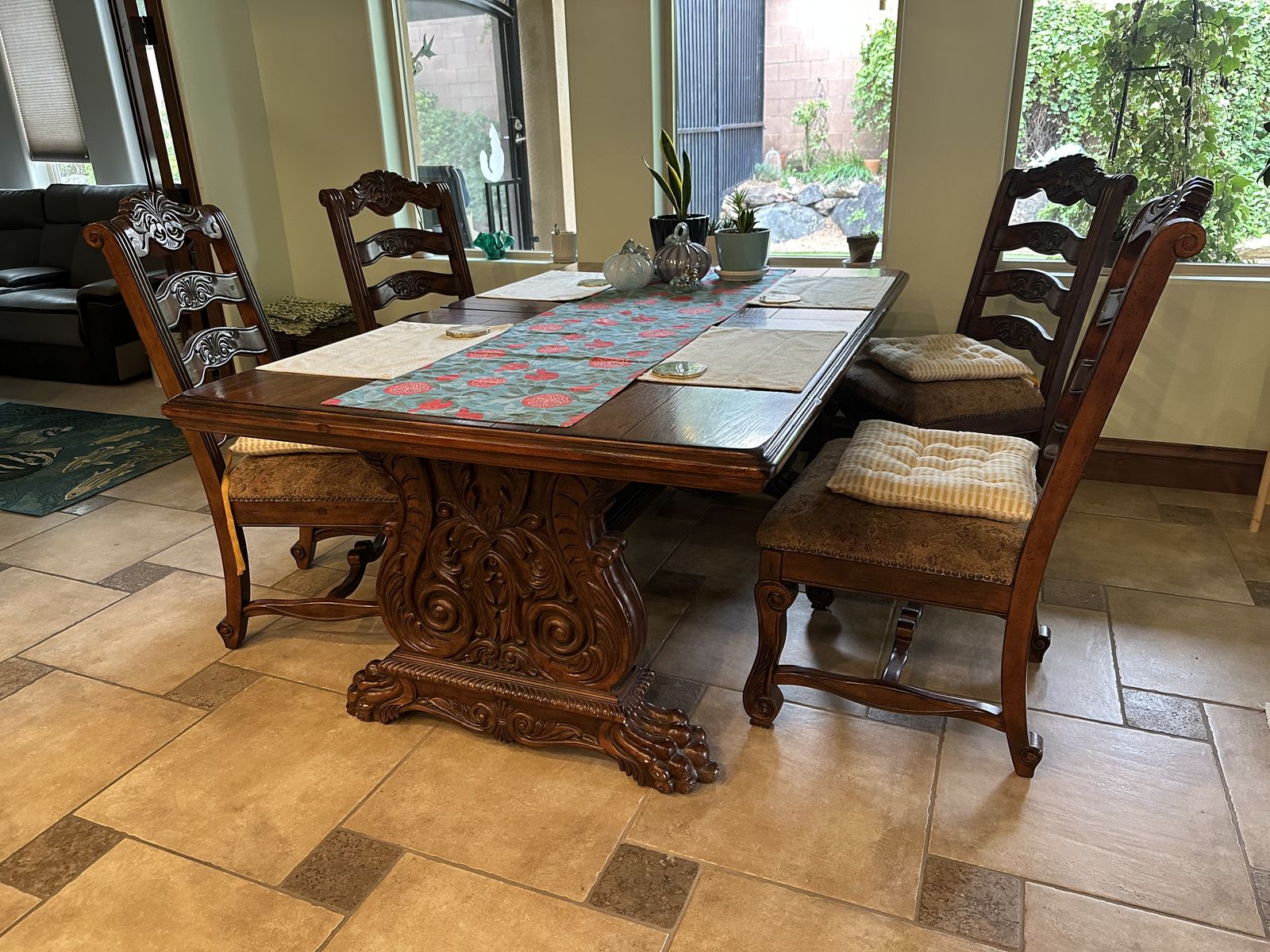 Hardwood dining set