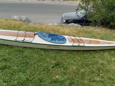 1999 Wilderness Systems Sparrow Hawk 16.5' Composite Sea Kayak - Wood Deck