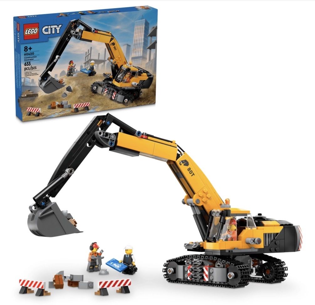 LEGO City Yellow Construction Excavator 60420 - NEW