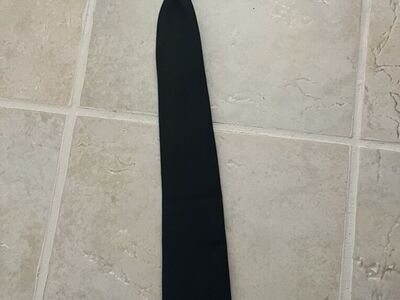 Black clip on uniform tie 75% polyester 25% wool