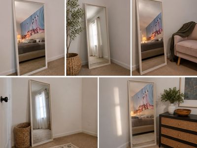 Full-Length Floor Mirror (White)