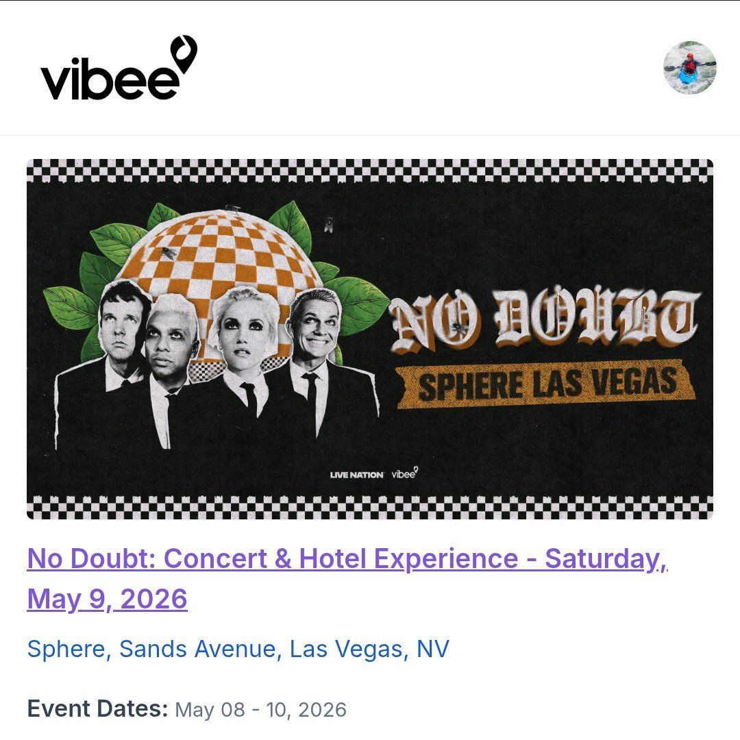 No Doubt at The Sphere Venetian Hotel package