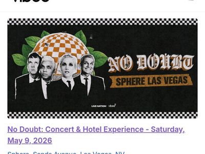 No Doubt at The Sphere Venetian Hotel package