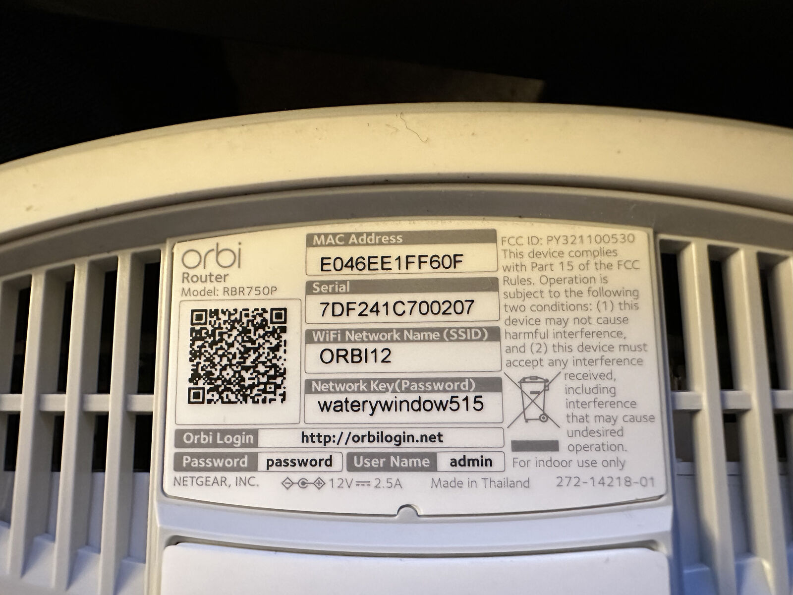 Motorola Surfboard MB8611 & Orbi RBR750P Router & Satellite