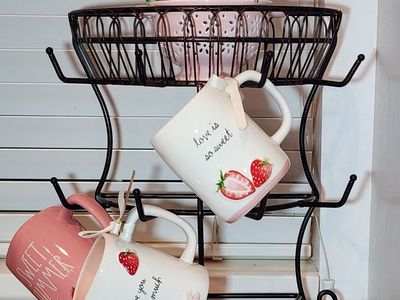 Farmhouse Countertop Mug Rack