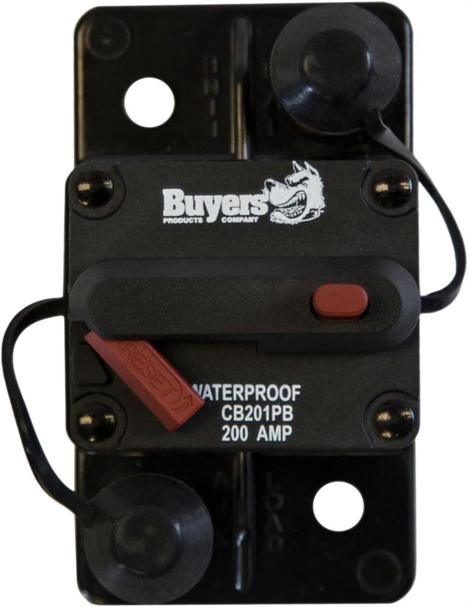 Buyers CB201PB 200 Amp Circuit Breaker with Manual Push-to-Trip Reset