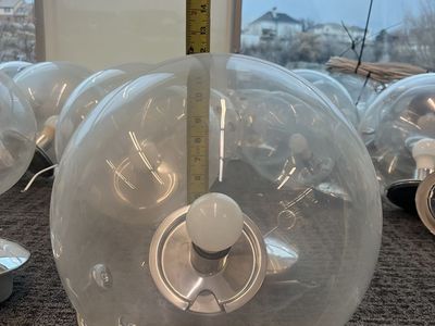 Modern Clear Glass Globe Pendant Lights (~12") - Bulk Lot