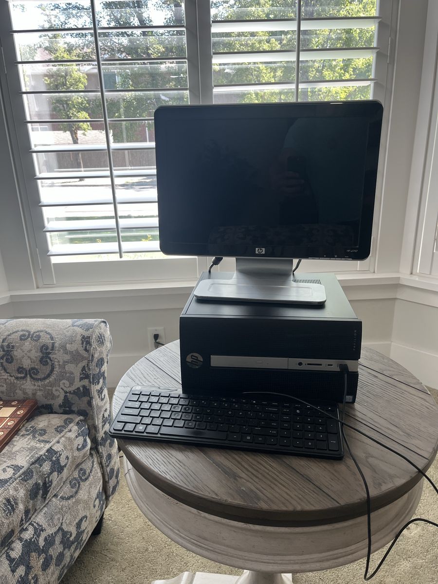 FAST hp pavilion PC, i5, 16GB SSD, Windows 10 home, gaming PC, desktop computer, monitor included