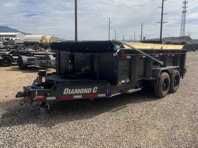7x14 Diamond C LPT 208 Dump Trailer - 32" Sides - 18K GVWR - 18 Ply Tires, ABS Brakes, Board Brackets