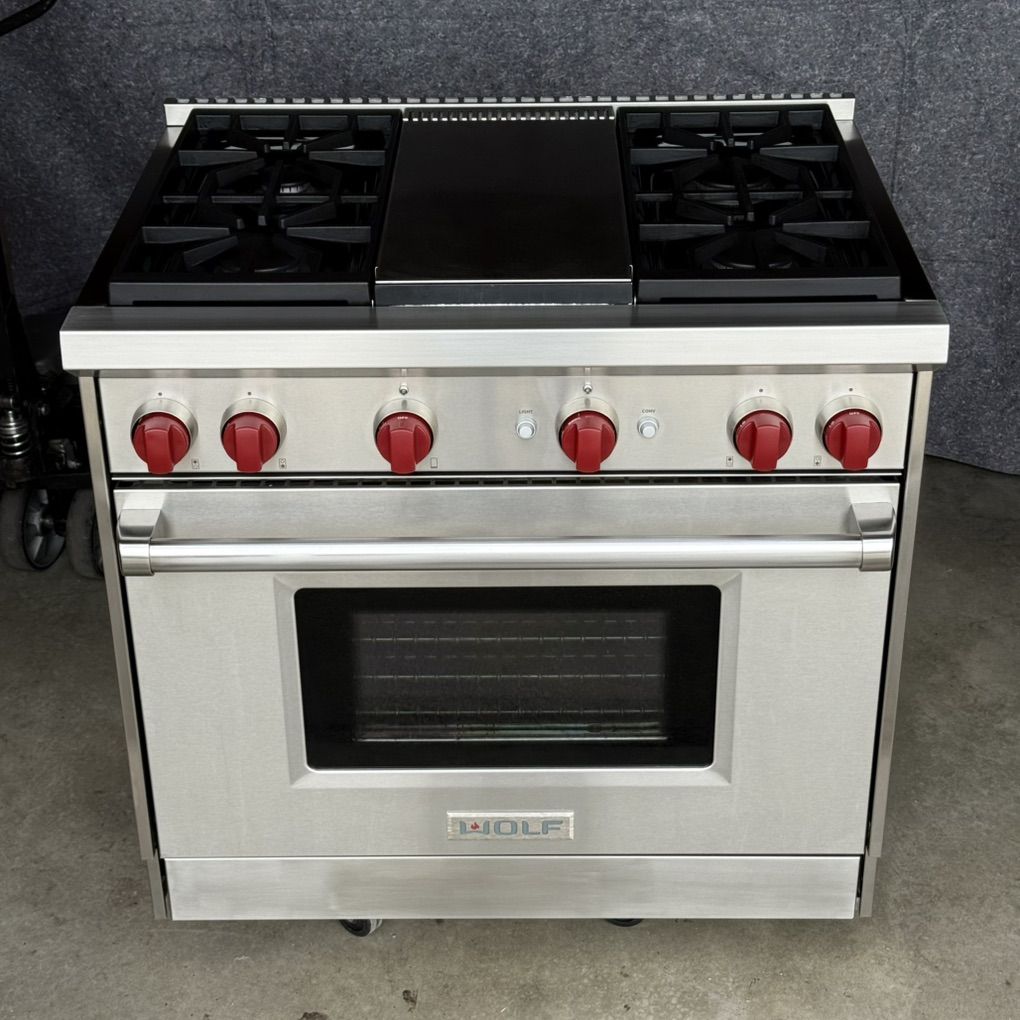 WOLF 36” Gas Range- Great - Warranty included