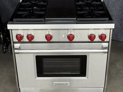 WOLF 36” Gas Range- Great - Warranty included