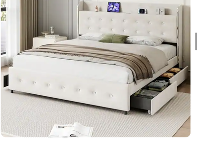 Brand new in box full size bed frame.