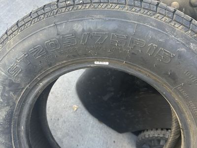 Trailer Tire ST205/75R15 6 PR Load Range C - FOR TRAILER SERVICE ONLY