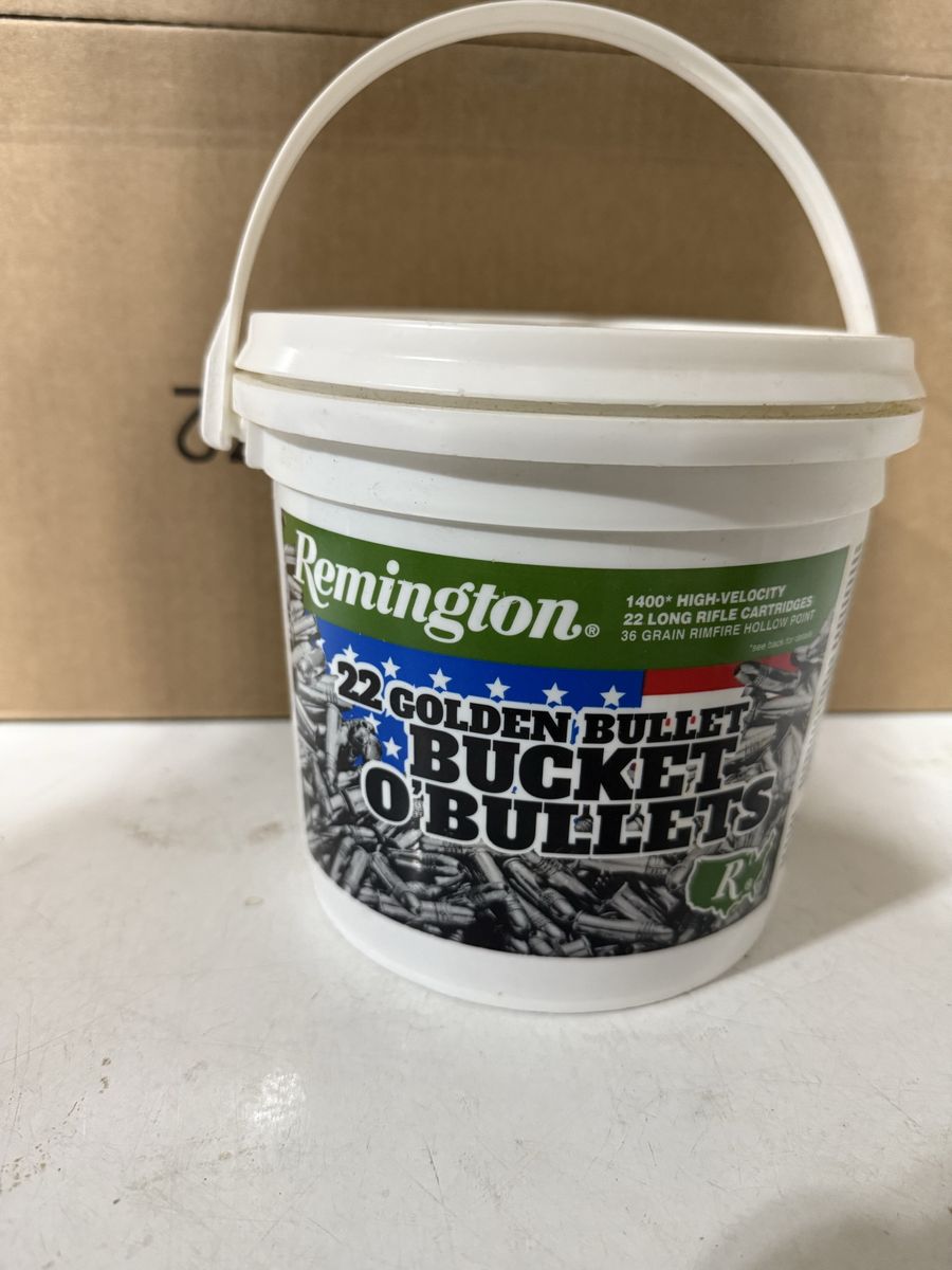 Remington 22 Golden Bullet Bucket O' Bullets .22 Long Rifle Rimfire Hollow Point