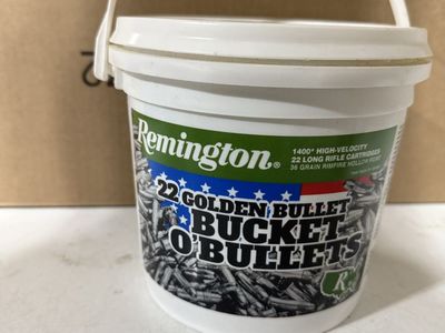 Remington 22 Golden Bullet Bucket O' Bullets .22 Long Rifle Rimfire Hollow Point
