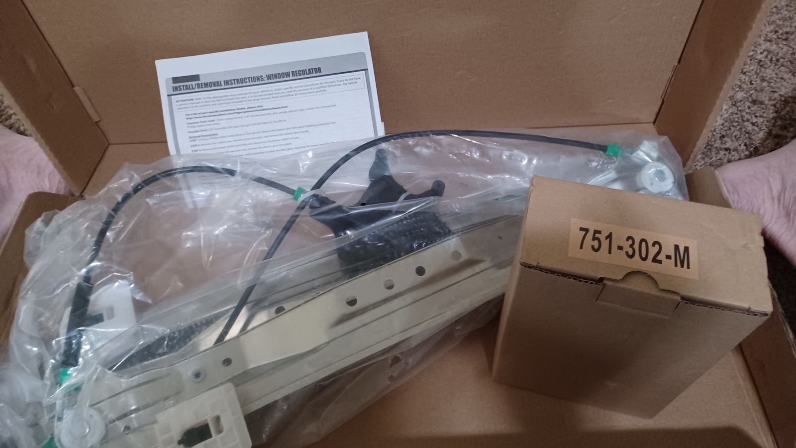 2008-2020 Dodge Ram, Chrysler, Power Window Regulator Assembly 751-302 NEW