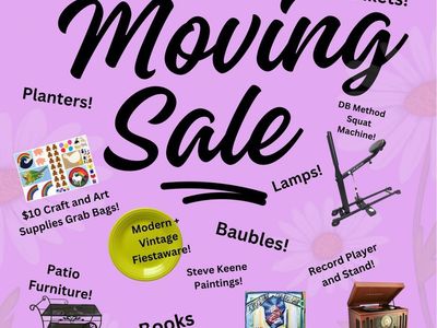 Moving / Estate Sale! - Furniture, Vintage & Modern Fiestaware, Art, Books, Steve Keene Paintings, Record Player, so much more!