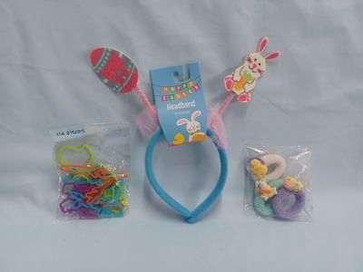 New! Kid's Easter Headband, Hair Ties, and Fun-shaped Bracelets