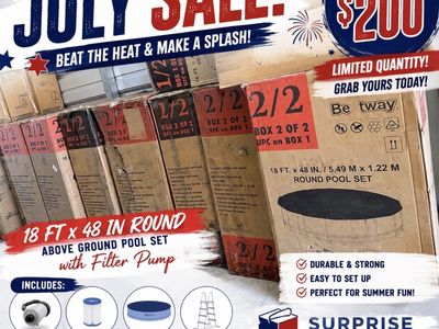 Betway 18ft x 48in Round Above Ground Pool Set with Filter Pump, Cover & Ladder