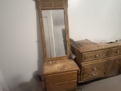 Mirror with night stand