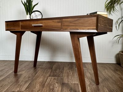 Mid-Century Modern Walnut Writing Desk