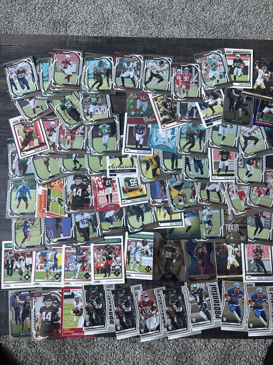 90+ Rookie Football Card Lot – Score, Absolute, Prizm, Chronicles & More