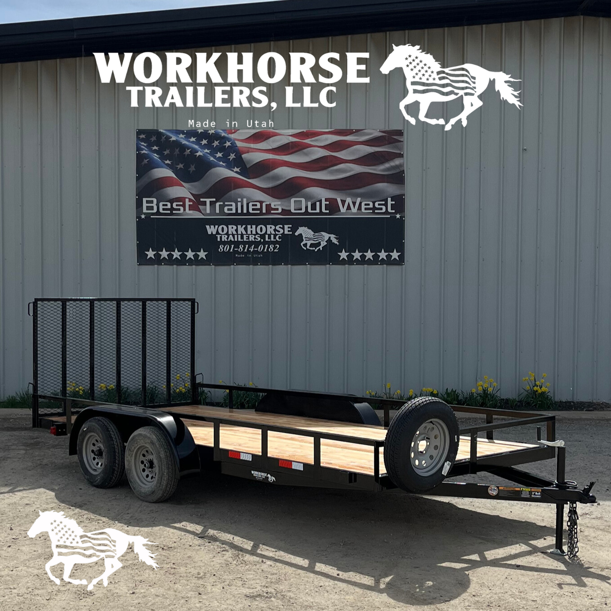 *New Workhorse Economy Special 7x16’ Trailer*SPARE TIRE INCLUDED*