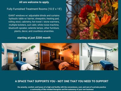 Beautiful high-end health & wellness office space available for rent