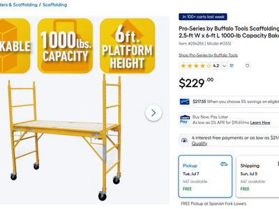 6' tall scaffolding