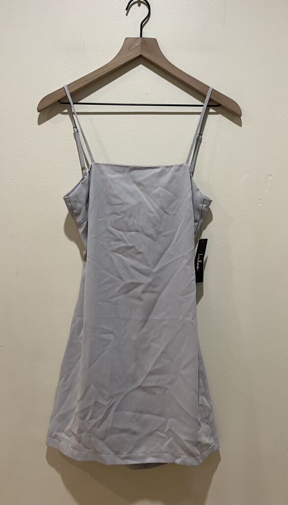 NWT Lulus Toast to Life Silver Gray Mini Dress