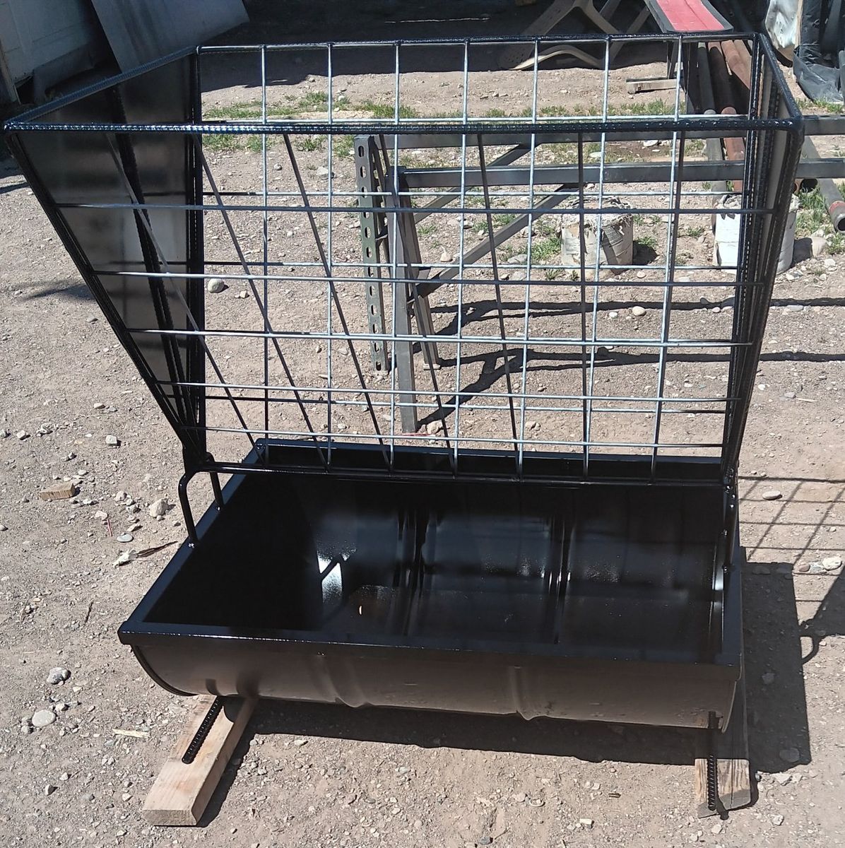 New, all steel goat/sheep feeder