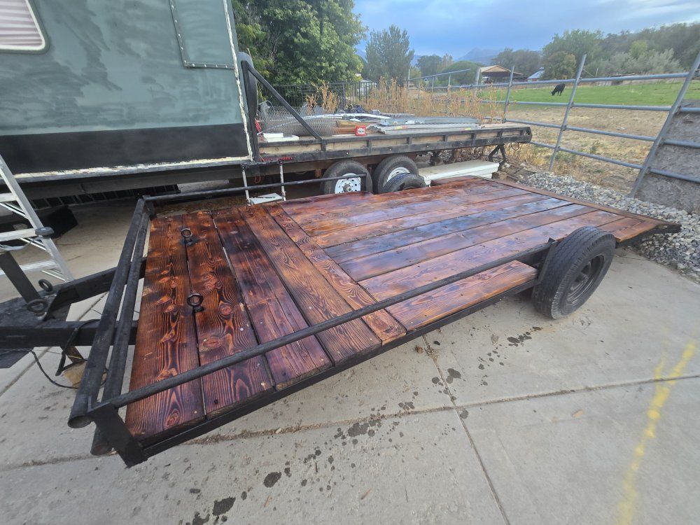 15x8 Utility Trailer, Wood Deck
